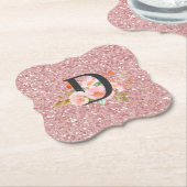 Letter D Kartonnen Onderzetters (Gekanteld)