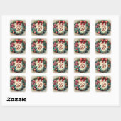 Letter D Kerst stickers (Vel)