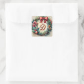 Letter D Kerst stickers (Tas)