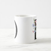 Letter D met bloemen Koffiemok (Center)