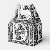 Letter D Middeleeuws Monogram Art Nouveau Bedankdoosjes (Voorkant Zijde)