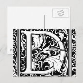 Letter D Middeleeuws Monogram Art Nouveau Briefkaart (Voorkant / Achterkant)