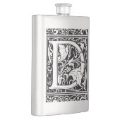 Letter D Middeleeuws Monogram Art Nouveau Flacon (Rechts)