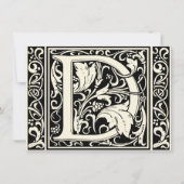 Letter D Middeleeuws Monogram Art Nouveau Kaart (Voorkant)