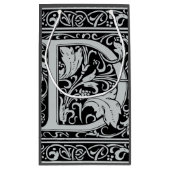 Letter D Middeleeuws Monogram Art Nouveau Klein Cadeauzakje (Achterkant)