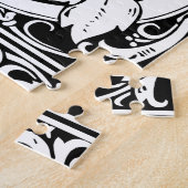 Letter D Middeleeuws Monogram Art Nouveau Legpuzzel (Zijkant)