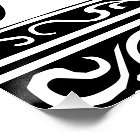 Letter D Middeleeuws Monogram Art Nouveau Poster (Hoek)