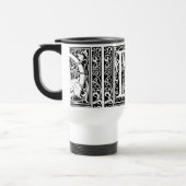 Letter D Middeleeuws Monogram Art Nouveau Reisbeker (Links)