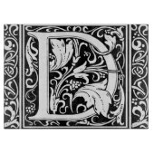Letter D Middeleeuws Monogram Art Nouveau Snijplank (Voorkant)