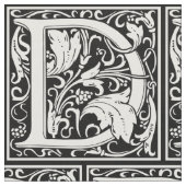 Letter D Middeleeuws Monogram Art Nouveau Stof (Close Up)
