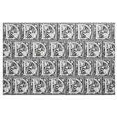 Letter D Middeleeuws Monogram Art Nouveau Stof (Fat Quarter)