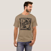 Letter D Middeleeuws Monogram Art Nouveau T-shirt (Voorkant volledig)