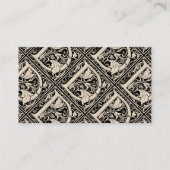 Letter D Middeleeuws Monogram Art Nouveau Visitekaartje (Achterkant)