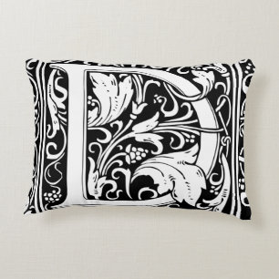 Letter D Middeleeuwse Monogram Art Nouveau Decoratief Kussen