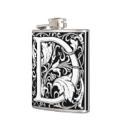 Letter D Middeleeuwse Monogram Art Nouveau Heupfles (Links)