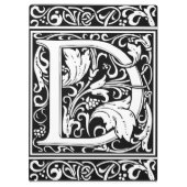 Letter D Middeleeuwse Monogram Art Nouveau Klembord (Achterkant)