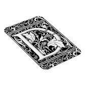 Letter D Middeleeuwse Monogram Art Nouveau Magneet (Rechterzijde)