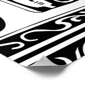 Letter D Middeleeuwse Monogram Art Nouveau Poster (Hoek)