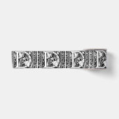 Letter D Middeleeuwse Monogram Art Nouveau Satijnen Lint (Voorkant)