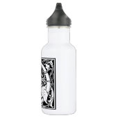 Letter D Middeleeuwse Monogram Art Nouveau Waterfles (Rechts)