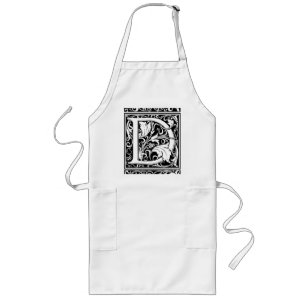 Letter D Middeleeuwse Monogram Vintage Initiaal Lang Schort