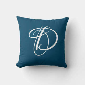 Letter D Monogram Initiaal Aangepast Kussen