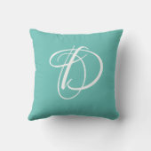Letter D Monogram Initiaal Aangepast Kussen (Achterkant)