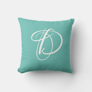 Letter D Monogram Initiaal Aangepast Kussen