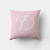 Letter D Monogram Initiaal Aangepast Kussen (Achterkant)