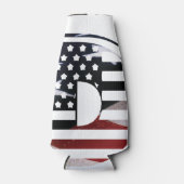 Letter D Monogram Initiaal USA Flesjeskoeler (Voorkant)