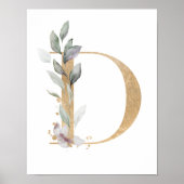 Letter D Monogram Poster (Voorkant)