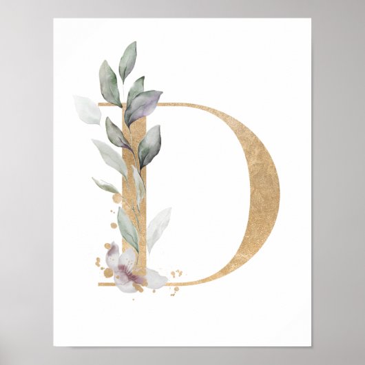 Letter D Monogram Poster (Voorkant)