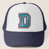 Letter D Monogram Trucker Pet (Voorkant)