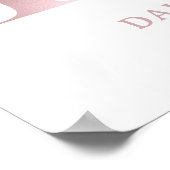 Letter D Monogram Waterverf Roos Bloemen Kinderkam Poster (Hoek)