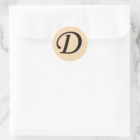 Letter D Monogramed Stickers (Tas)