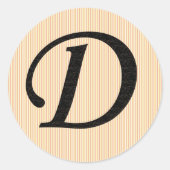 Letter D Monogramed Stickers (Voorkant)