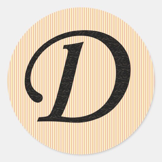 Letter D Monogramed Stickers (Voorkant)