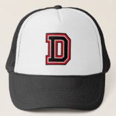 Letter "D" Monogramed Trucker Pet (Voorkant)