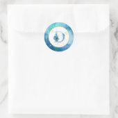 *~* LETTER D - Nautische strandenvelop Sticker (Tas)