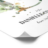 Letter D New Baby Monogram Birth Print Greenery (Hoek)
