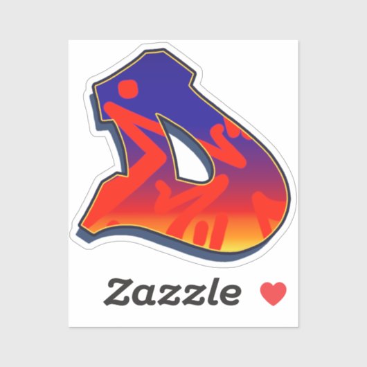 Letter D - Night Sky Sticker (Vel)