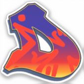 Letter D - Night Sky Sticker (Voorkant)