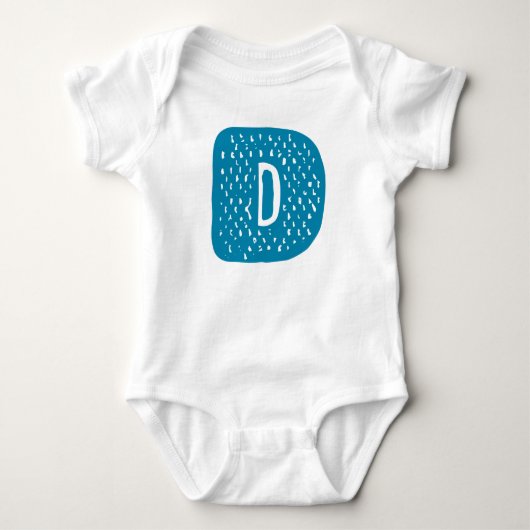 Letter D-ontwerp. Romper (Voorkant)