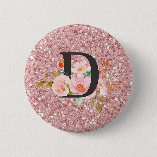 Letter D Ronde Button 5,7 Cm (Voorkant)
