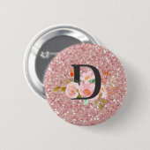 Letter D Ronde Button 5,7 Cm (Voorkant /achterkant)