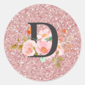 Letter D Ronde Sticker (Voorkant)