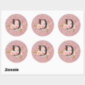 Letter D Ronde Sticker (Vel)