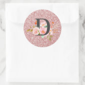 Letter D Ronde Sticker (Tas)