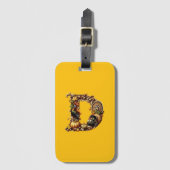 Letter D Thanksgiving style gift  Bagagelabel (Voorkant (verticaal))
