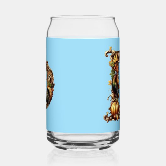 Letter D Thanksgiving style gift  Blikvorm Glas (Rechts)